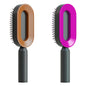 Self Cleaning Hair Brush For Women One-key Cleaning Hair Loss Airbag Massage Scalp Comb Anti-Static Hairbrush