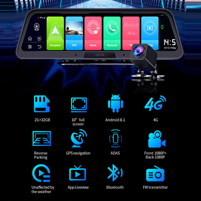 Full-screen Streaming Dash Cam In The Center Console