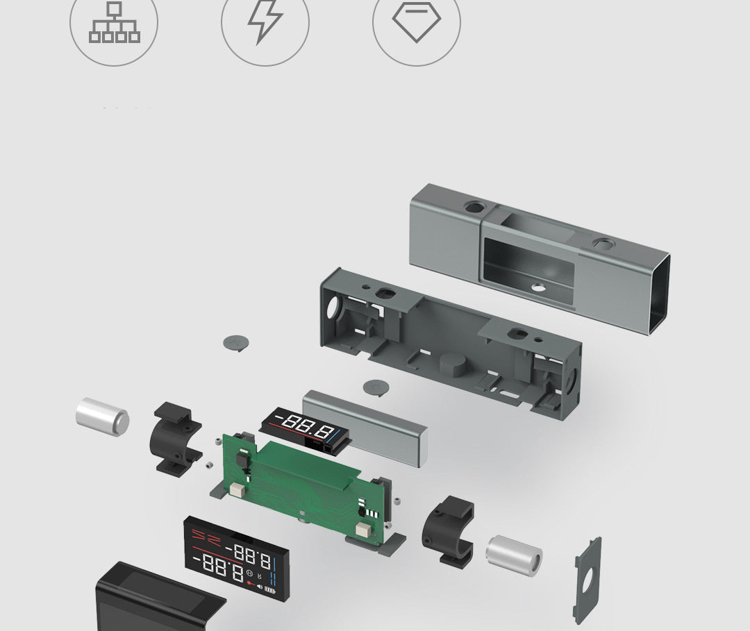 Engineer Distance Measurement High-precision LED Screen Angle Ruler