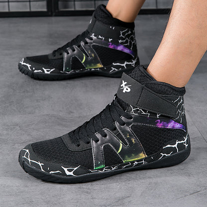 Professional Boxing Shoe High-top Fitness Training Shoes