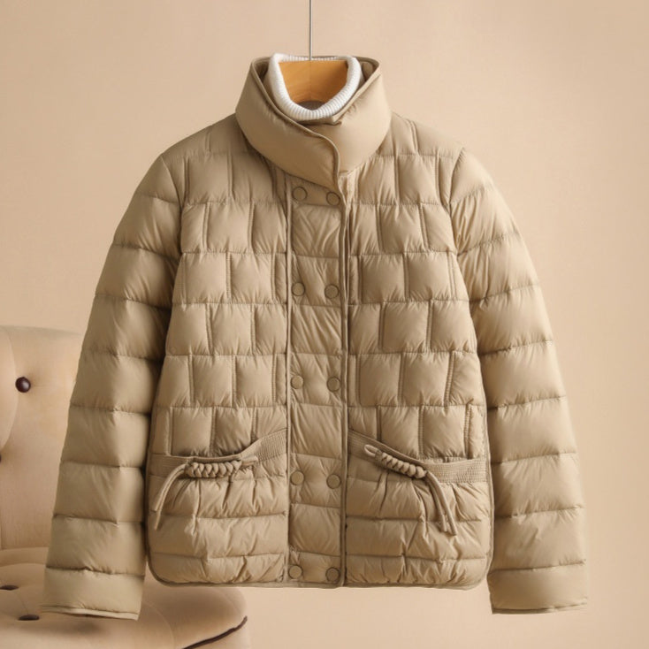 Fashion Simple Thin Lightweight Short Type Down Jacket